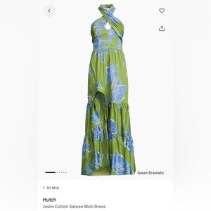 Hutch Floral Cotton Sateen Midi Dress